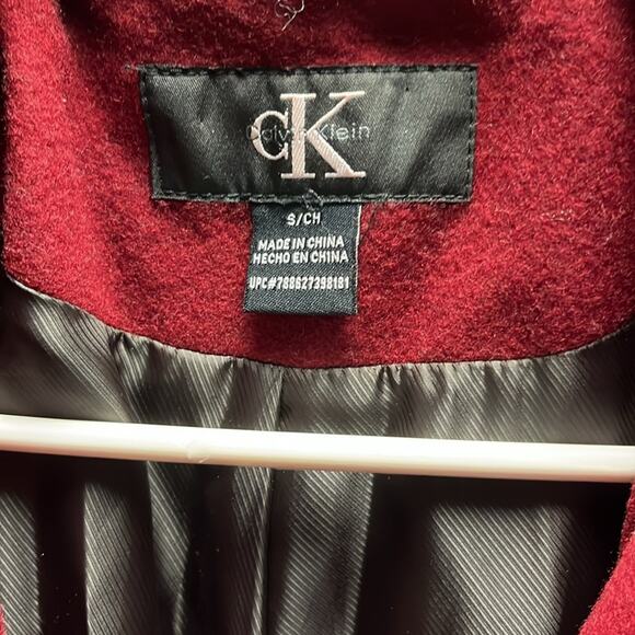 Dark red/maroon CK wool jacket - Picture 3 of 9
